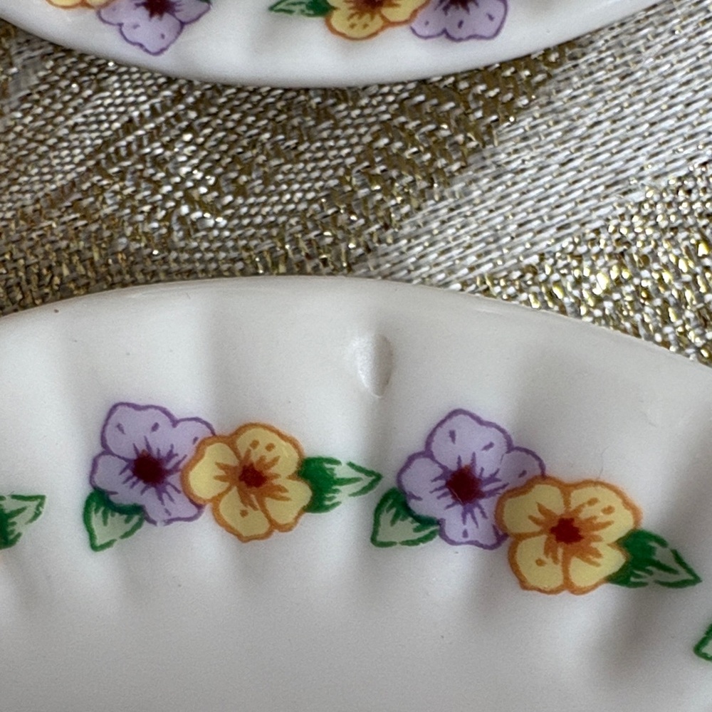 Vintage Miniature Floral White Porcelain Tea Set - Picture 4 of 10